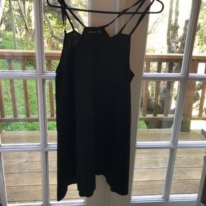Black strappy shift dress